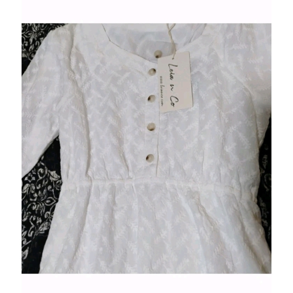 White Textured Maxi Dress